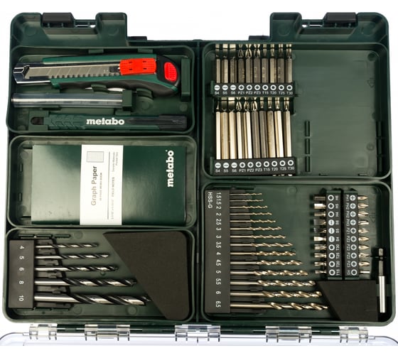 Аккумуляторная дрель Metabo PowerMaxx BS Basic Set с набором оснастки 600080880