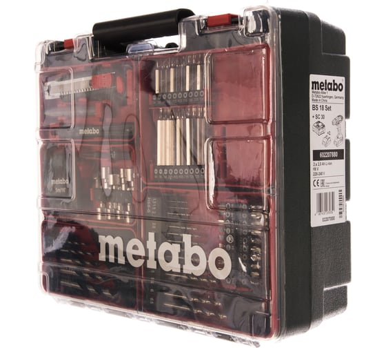 Аккумуляторная дрель-шуруповерт Metabo BS 18 с набором оснастки 602207880