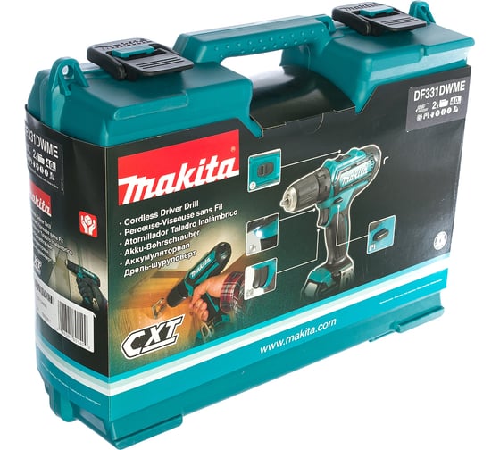 Аккумуляторная дрель-шуруповерт Makita CXT DF331DWME