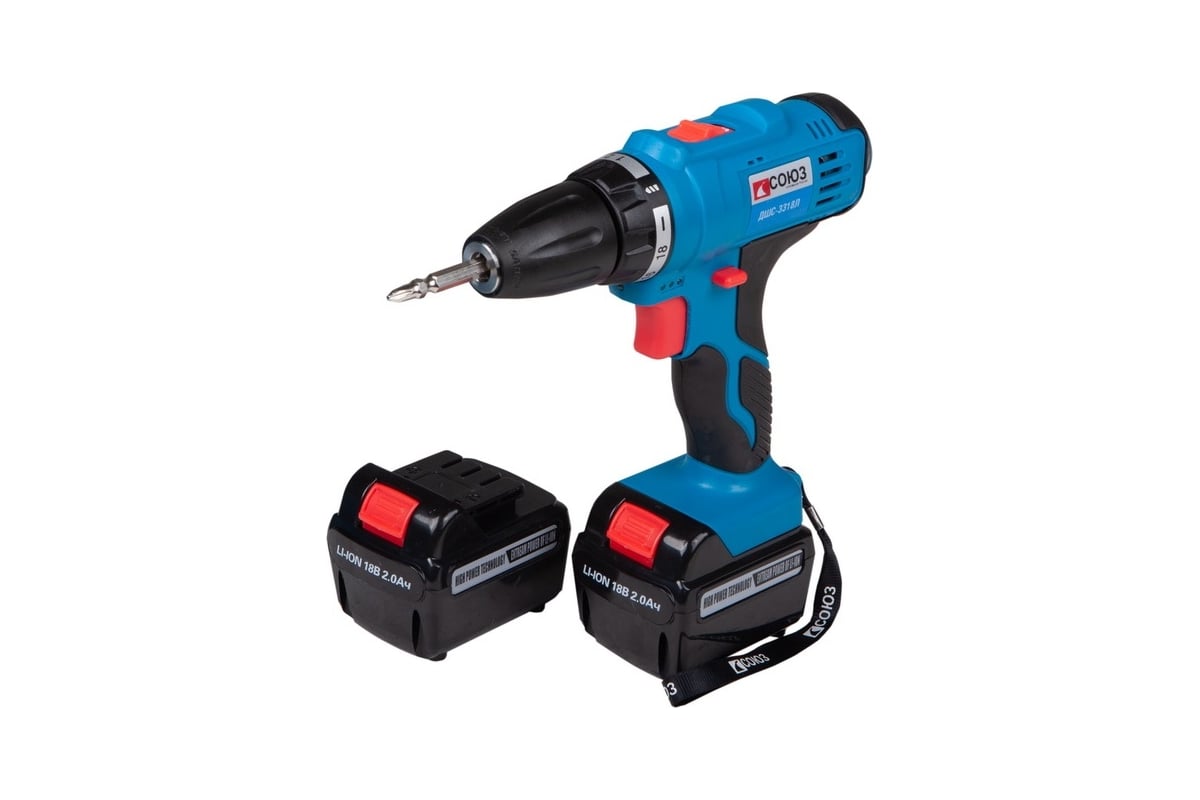 Аккумуляторная дрель-шуруповерт СОЮЗ ДШС-3318Л - выгодная цена, отзывы ...