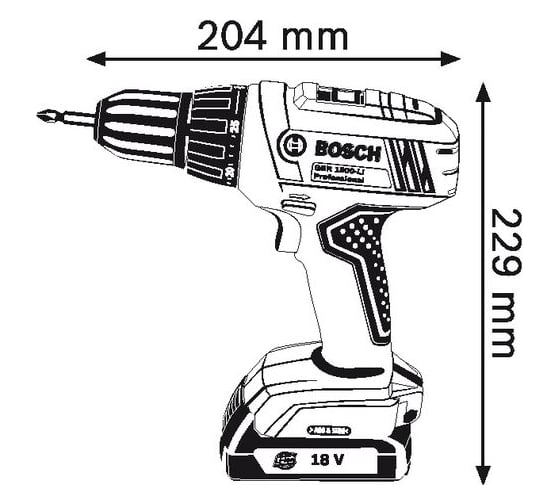 Аккумуляторная дрель-шуруповёрт Bosch GSR 1800-Li Professional 0.601.9A8.307