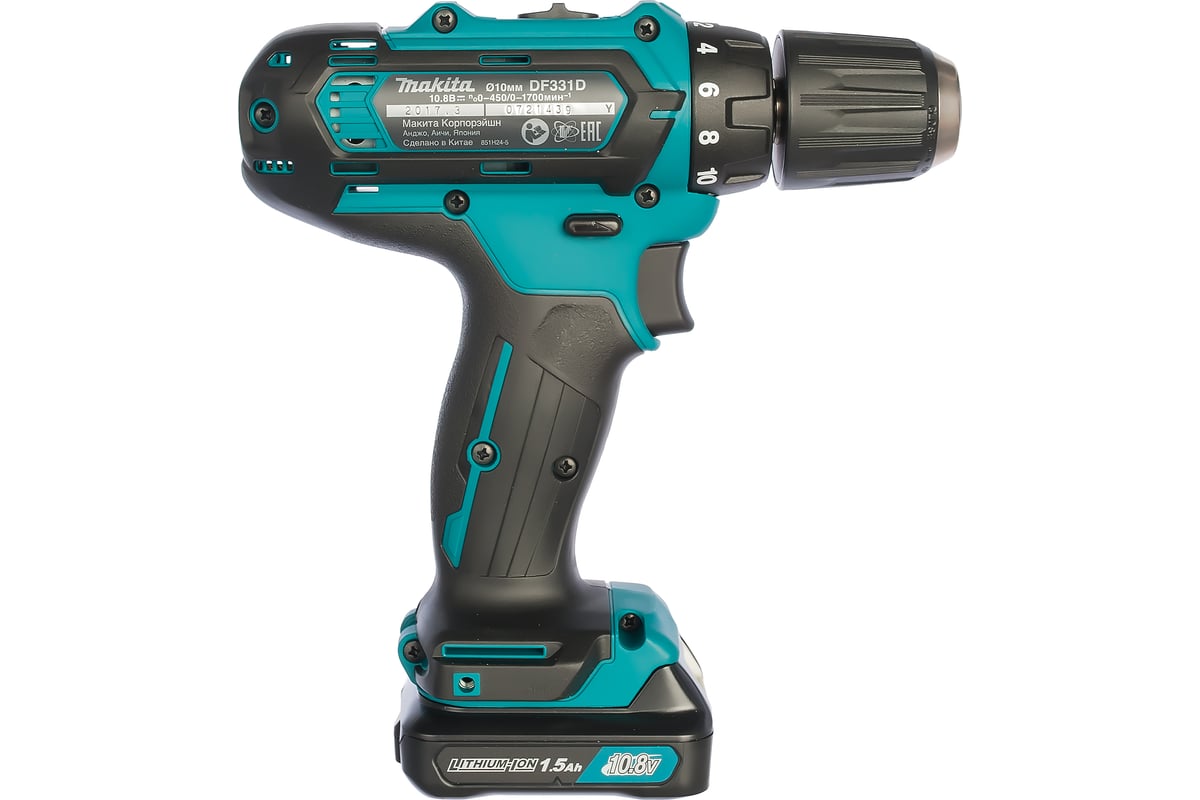 Аккумуляторная дрель-шуруповерт Makita CXT DF331DWYE - выгодная цена .