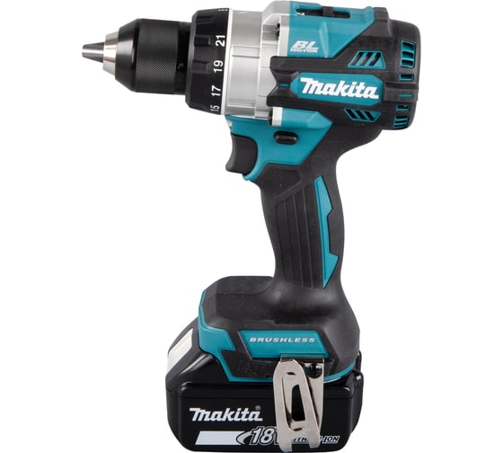 Аккумуляторная дрель-шуруповерт Makita LXT BL 18 В, 13 мм, 130/65 Нм, 2x5.0 Ач, ЗУ, Makpac DDF486RTJ