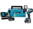 Ударная аккумуляторная дрель-шуруповерт Makita LXT BL 18 В, 13 мм, 125/65 Нм, 2x5.0 Ач, ЗУ, Makpac DHP486RTJ 1