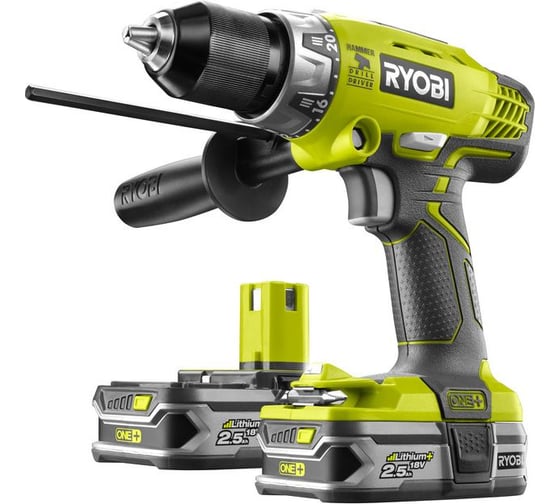 Ударная дрель-шуруповерт Ryobi ONE+ с набором бит RAK17SD R18PD-LL25T 5133002454