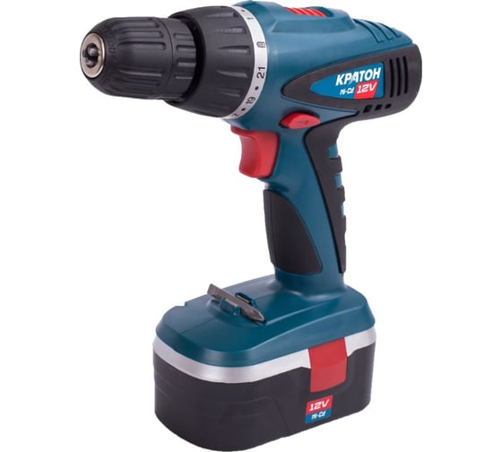 Аккумуляторная дрель-шуруповерт Кратон CDH-12-K 3 11 01 037 1