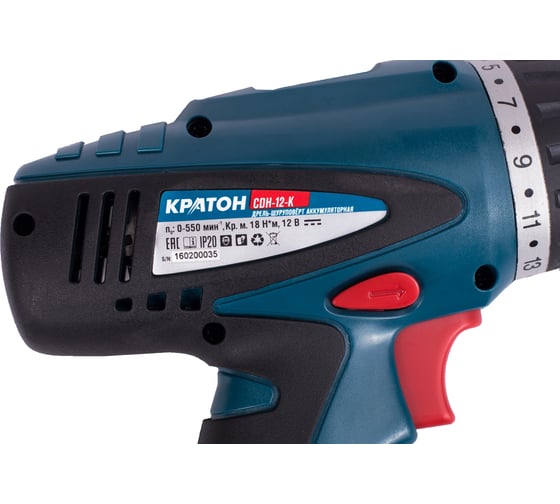 Аккумуляторная дрель-шуруповерт Кратон CDH-12-K 3 11 01 037