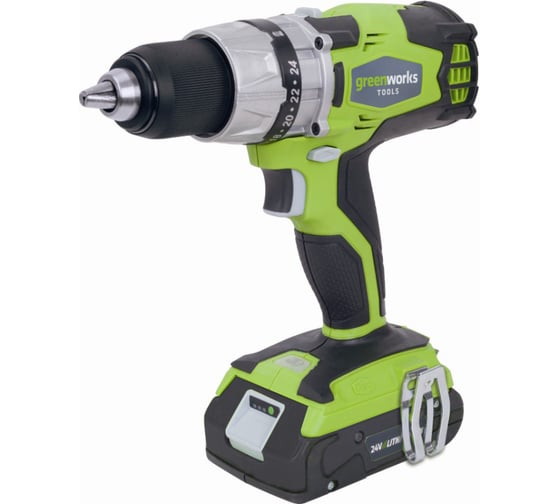 Аккумуляторная дрель-шуруповерт Greenworks GD24DD