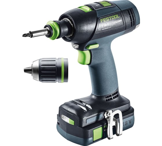 Аккумуляторная дрель-шуруповёрт FESTOOL T 18+3 Li 3.1-Compact 574908 1