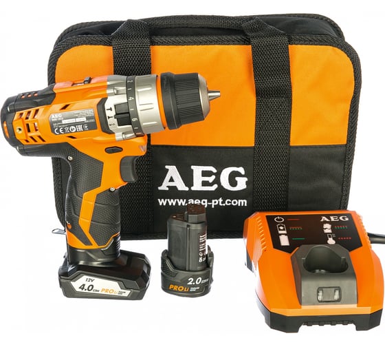 Аккумуляторная ударная дрель-шуруповерт AEG BSB12C2LI-X02B 4935451418
