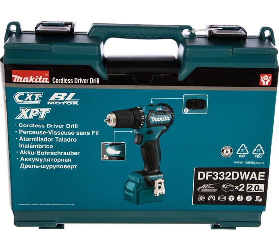 Аккумуляторная дрель-шуруповерт Makita CXT DF332DWAE