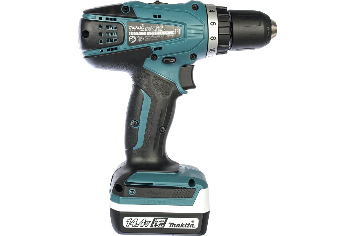 Аккумуляторная дрель-шуруповерт Makita DF347DWEX8 - выгодная цена, отзывы,  характеристики, фото - купить в Москве и РФ