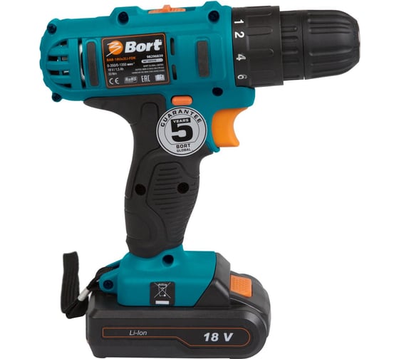 Аккумуляторная дрель-шуруповерт Bort BAB-18Ux2Li-FDK 98296839