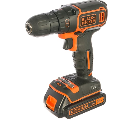Аккумуляторная дрель-шуруповерт Black+Decker BDCDC18K 1
