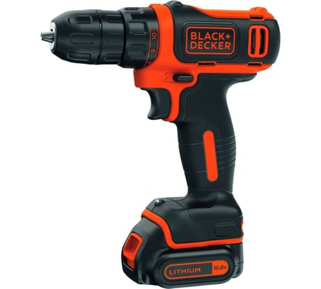 Компактная аккумуляторная дрель-шуруповерт Black+Decker BDCDD12