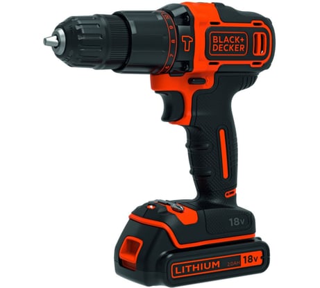 Аккумуляторная ударная дрель-шуруповерт Black+Decker BDCHD18KB