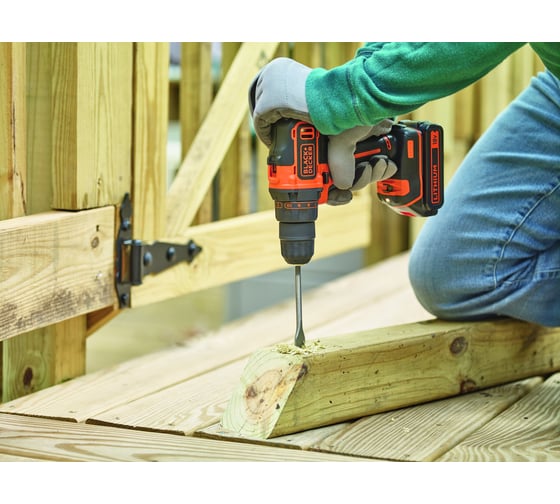 Аккумуляторная дрель-шуруповерт Black+Decker BDCDD186K1B