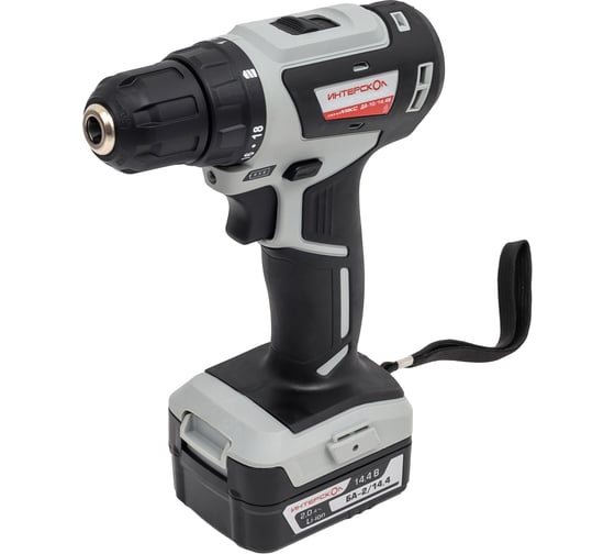 Бесщеточная аккумуляторная дрель-шуруповерт Интерскол ДА-10/14.4 В, 38 МиниМАКС, Li-ion, кейс, 2 аккум., 2 Ач, ЗУ 708.2.2.70