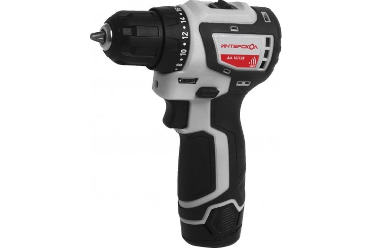 Бесщеточная аккумуляторная дрель-шуруповерт Интерскол ДА-10/12В 36 ...