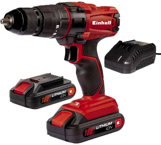 Аккумуляторная ударная дрель-шуруповерт Einhell TC-CD 18-2 Li-i 2x1.5 А*ч 4513825