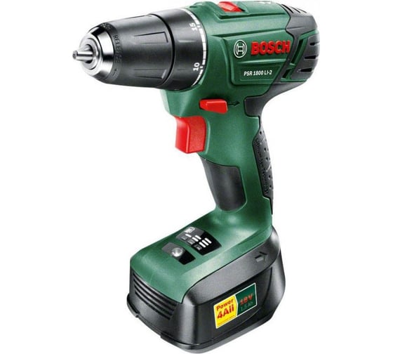 Аккумуляторная дрель-шуруповерт Bosch PSR 1800 LI-2 + WorkBox 0.603.9A3.10P