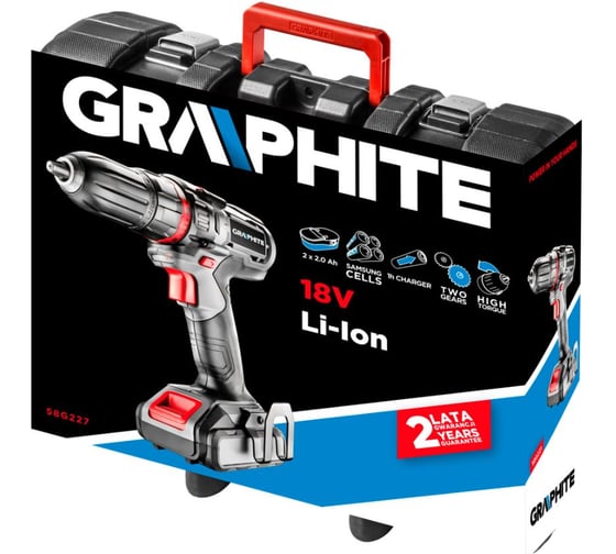 Аккумуляторная дрель-шуруповерт GRAPHITE 58G227