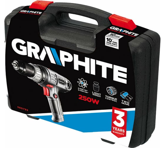 Электрическая дрель-шуруповерт GRAPHITE 58G792