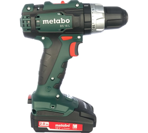Аккумуляторная дрель Metabo BS 18 L 50 Нм, 2x2 Ач, кейс 602321500
