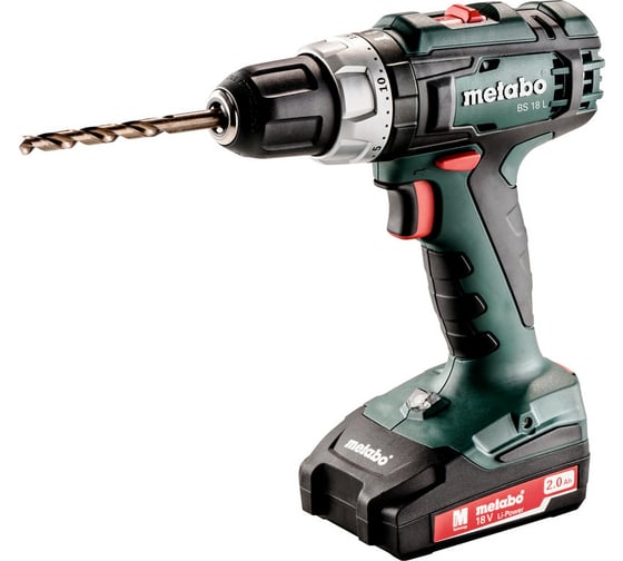 Аккумуляторная дрель Metabo BS 18 L 50 Нм, 2x2 Ач, кейс 602321500