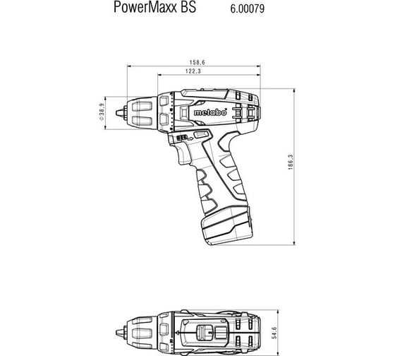 Аккумуляторный винтоверт Metabo PowerMaxx BS 600079550