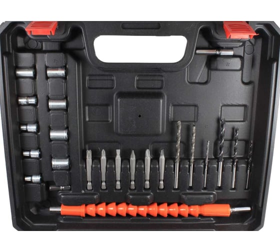 Аккумуляторная дрель-шуруповерт AktiTool cd16g set 16 В, 2 li-ion аккум. 1500 mah, кейс, гибкий удл. 101206