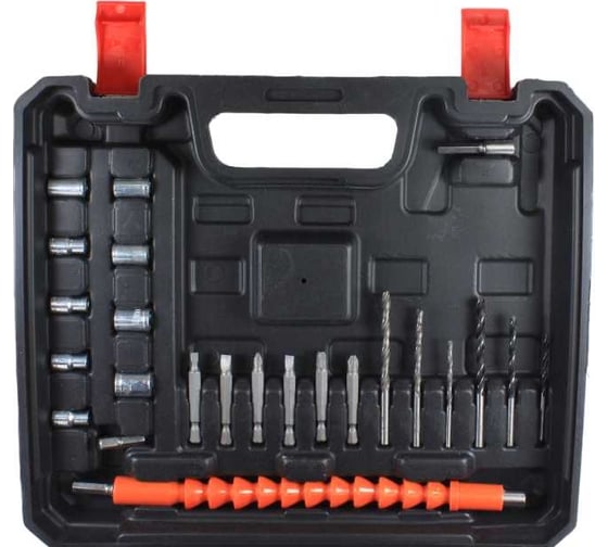 Аккумуляторная дрель-шуруповерт AktiTool cd12g set 12 В, 2 li-ion, 1500 mah, кейс, гибкий удл. 101203
