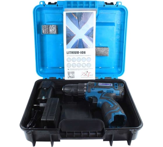 Аккумуляторная дрель-шуруповерт AktiTool cd16g в кейсе, 16 В, 1 li-ion аккум. 1500 mah 101204