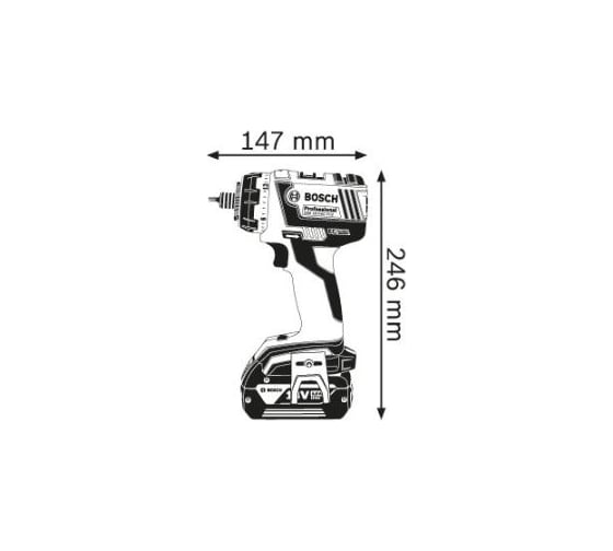 Аккумуляторная дрель-шуруповерт Bosch GSR 18 V-EC FC2 Solo 0.601.9E1.102