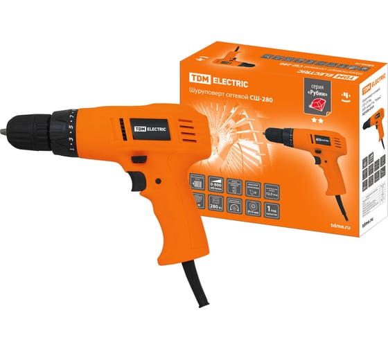 Сетевой шуруповерт TDM ELECTRIC СШ-280 Рубин SQ1030-0101