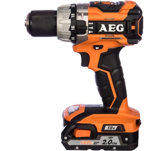 Бесщеточная дрель-шуруповерт AEG BSB18C2BL LI-X02C 4935464098