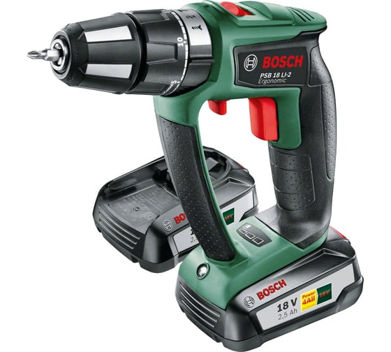 Аккумуляторная ударная дрель-шуруповерт Bosch PSB 18LI-2 Ergonomic 0.603.9B0.301
