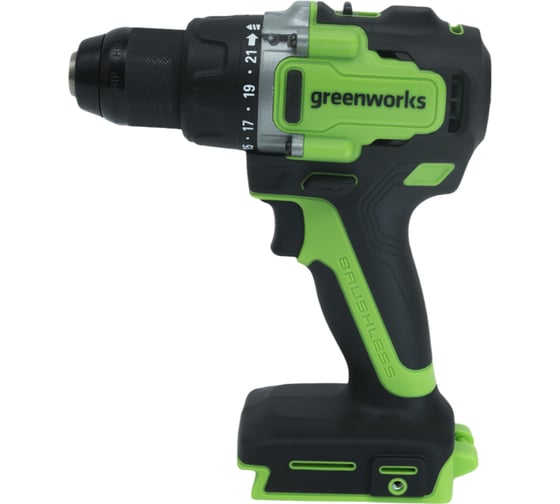 Аккумуляторная дрель-шуруповерт Greenworks 24V, 90 Нм, бесщеточная, без АКБ и ЗУ 3707507