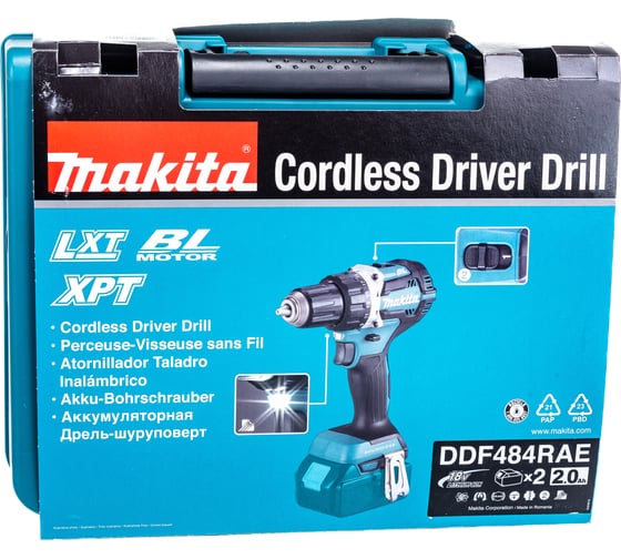 Аккумуляторная дрель-шуруповерт Makita DDF484RAE