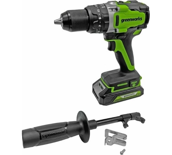 Аккумуляторная ударная дрель-шуруповерт Greenworks 24V, 140 Нм, бесщеточная, без АКБ и ЗУ 3707607
