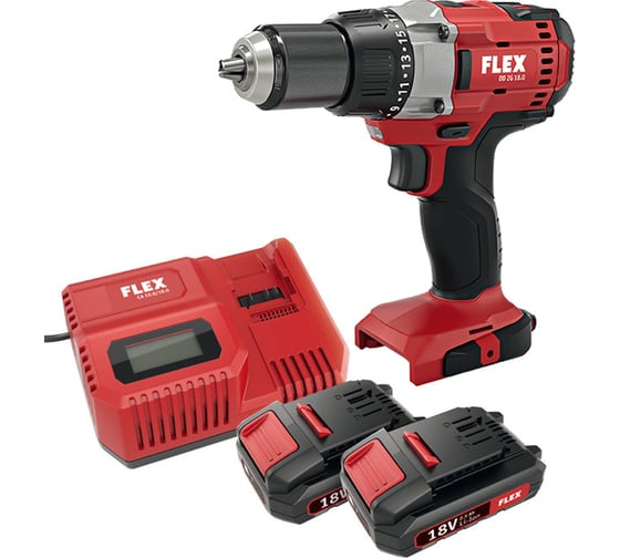 Беспроводная дрель-шуруповерт FLEX DD 2G 18.0 / 2.5 Set 436577