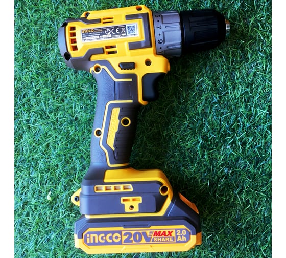 Аккумуляторный шуруповерт INGCO INDUSTRIAL 20 B, Li-ion, 50 Hm, 15+1 CDLI20508