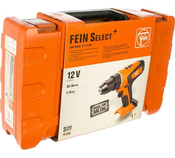 Двухскоростная аккумуляторная дрель-винтоверт Fein ABSU 12 Select 71132064000