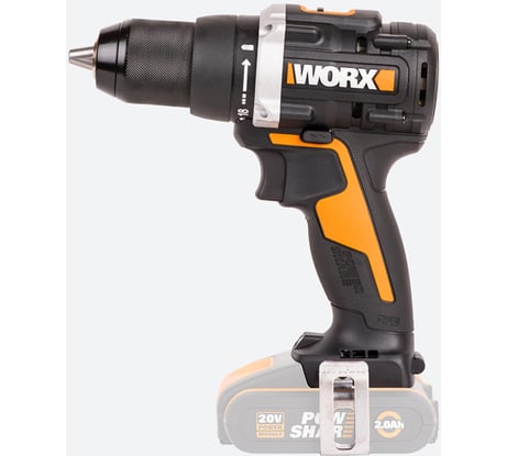 Аккумуляторная бесщёточная дрель-шуруповерт WORX 20В, 60Нм, без АКБ и ЗУ WX102.9