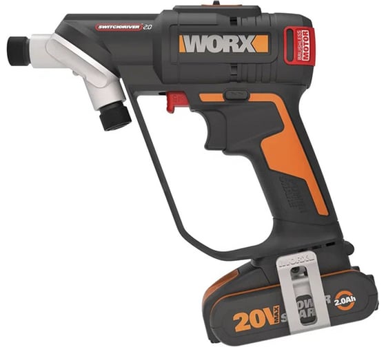 Аккумуляторная бесщёточная дрель-шуруповерт WORX Switchdriver 2.0 , 50Нм, 20В, 2Ач x1, кейс WX177