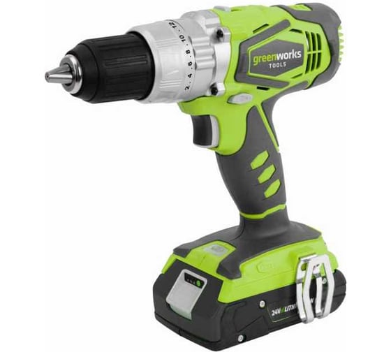 Ударная аккумуляторая дрель-шуруповерт GreenWorks 3801107UA