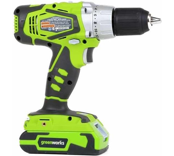 Ударная аккумуляторая дрель-шуруповерт GreenWorks 3801107UA