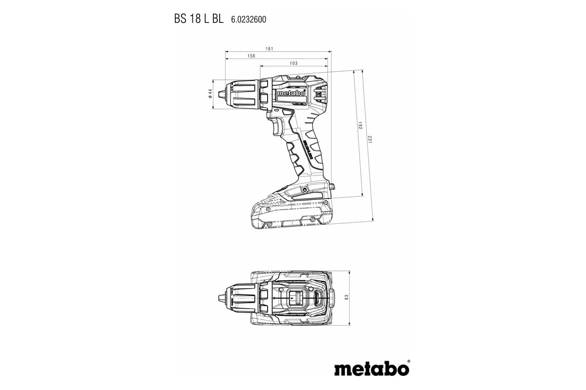 Аккумуляторная дрель-шуруповерт Metabo BS 18 L BL 602326500 - выгодная .