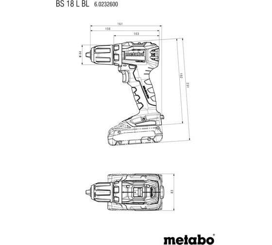 Аккумуляторная дрель-шуруповерт Metabo BS 18 L BL 602326500