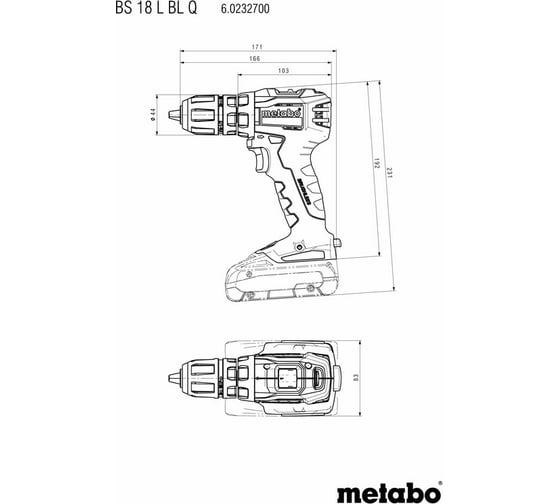 Аккумуляторная дрель-шуруповерт Metabo BS 18 L BL Q 602327500